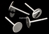 Tortite cercei cu platou de 6mm, argint 925, 11.5mm - x1per