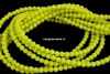Lime yellow agate, round, 3mm
