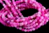 Frosted agate, pink, round, 4mm