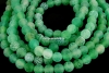 Margele agate frosted, round, verde, 6mm