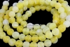 Frosted agate, lime yellow, round, 8mm