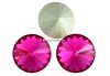 Swarovski, rivoli, fuchsia, 14mm - x1