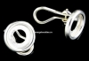 Tortite cercei clips argint 925, platou cabochon 8mm, - x1per