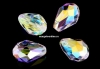 Swarovski, margele picatura, aurore boreale, 9x6mm - x2