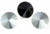 Swarovski, rivoli, jet hematite, 10mm - x2
