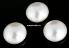 Swarovski, cabochon perla cristal, white, 6mm - x2