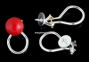 Tortite cercei clips pentru cabochon 6mm, argint 925, - x1per