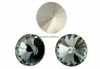 Swarovski, rivoli, black diamond, 10mm - x2