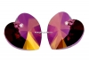 Swarovski, pandantiv inima, lilac shadow, 10mm - x2