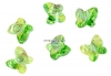 Swarovski, margele fluture, peridot aurore boreale, 6mm - x2