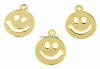 Charm smiley, argint 925 placat cu aur, 9.5x7mm - x1