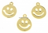 Charm smiley, argint 925 placat cu aur, 9.5x7mm - x1