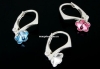 Tortite cercei argint 925, rivoli floare 6mm - x1per