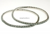 Bratara Swarovski 1088 black diamond, placata cu rodiu, 18cm - x1