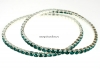 Bratara Swarovski 1088 emerald, placata cu argint, 18cm - x1