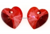 Swarovski, pandantiv inima, red magma, 10mm - x2