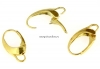 Tortite cercei click, argint 925 placat cu aur, 20mm - x1per