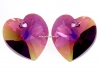 Swarovski, pandantiv inima, amethyst aurore boreale, 14mm - x2