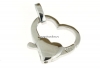 Incuietoare inima, argint 925 placat cu rodiu, 17mm - x1