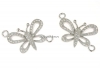 Link fluture argint 925 placat cu rodiu, 24.5x18mm - x1