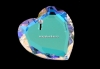 Swarovski, pandantiv inima, blue AB, 18mm, poate fi gravat - x1