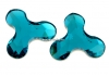 Swarovski, cabochon Molecule, blue zircon, 12.5x13.6mm - x1
