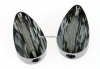 Swarovski, margele mini drop, silver night, 10x6mm - x2