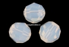 Swarovski, margele, rotund fatetat, white opal, 8mm - x2