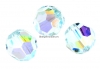 Swarovski, margele, rotund fatetat, light azore aurore boreale, 8mm - x2