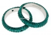 Swarovski, pave ring, emerald, 18.5mm - x1