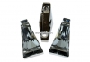 Swarovski, margele keystone, silver night, 17x9mm - x1