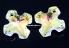 Swarovski, pandantiv greek cross, aurore boreale, 18mm - x1