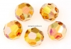 Swarovski, margele, rotund fatetat, metallic sunshine, 10mm - x2