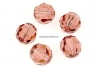 Swarovski, rotund fatetat, blush rose, 4mm - x10