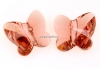 Swarovski, margele fluture, blush rose, 10mm - x2