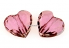 Swarovski, margele inima, antique pink, 8mm - x2