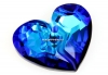 Swarovski, pandantiv forever 1 heart, bermuda blue, 36mm - x1