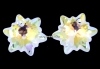 Swarovski, pandantiv edelweiss, aurore boreale frosted, 14mm - x1