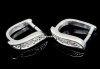 Sistem prindere pandantiv, cu cristale, argint 925, 11x8.5mm - x1