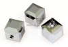 Swarovski, cub, light chrome, 6mm - x2