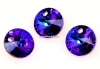 Swarovski, pandantiv rivoli, heliotrope, 8mm - x4