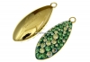 Swarovski, pand. pave placat cu aur, luminous green, 20mm - x1