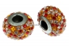 Swarovski, becharmed pave, tangerine - x1