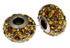 Swarovski, becharmed pave, bronze shade - x1