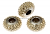 Swarovski, becharmed pave golden shadow pearl silk, 13.5mm - x1