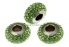 Swarovski, becharmed pave peridot light green, 13.5mm - x1