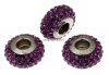 Swarovski, becharmed pave amethyst dark lila, 13.5mm - x1