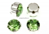 Swarovski, chaton montees peridot, 6mm - x10