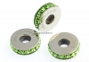 Swarovski, becharmed rondelle peridot, 13mm - x1