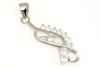Pandantiv, argint 925 placat cu rodiu, 26x12.5mm - x1